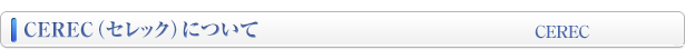 CEREC（セレック）について